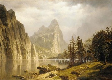  Bierstadt Lienzo - Río Merced Valle de Yosemite Albert Bierstadt Paisaje